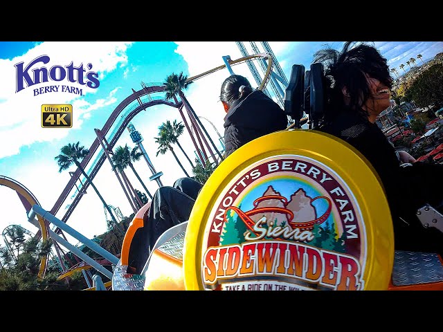 2024 Sierra Sidewinder Spinning Roller Coaster On Ride 4K POV Knott's Berry Farm