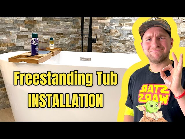 How to install a vessel Tub. How to install a freestanding tub.