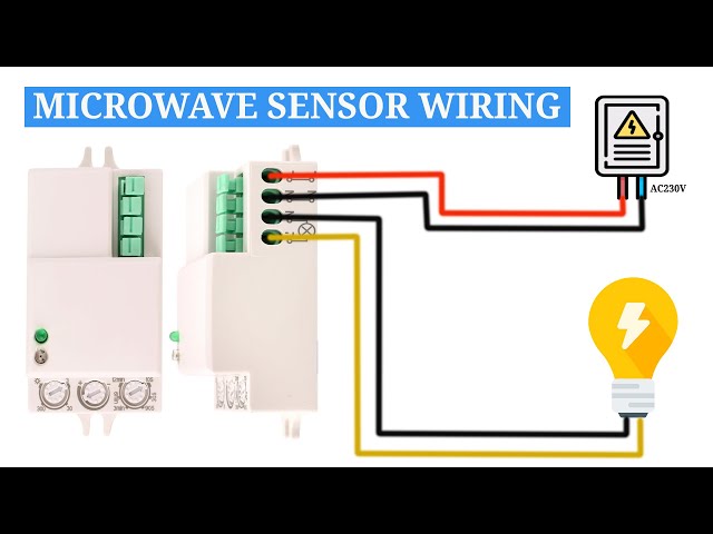 microwave human sensor, Body Motion Detector Light wiring connection