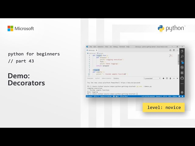 Demo: Decorators | Python for Beginners [43 of 44]
