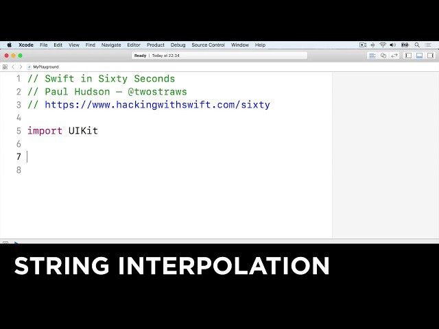 String interpolation – Swift in Sixty Seconds