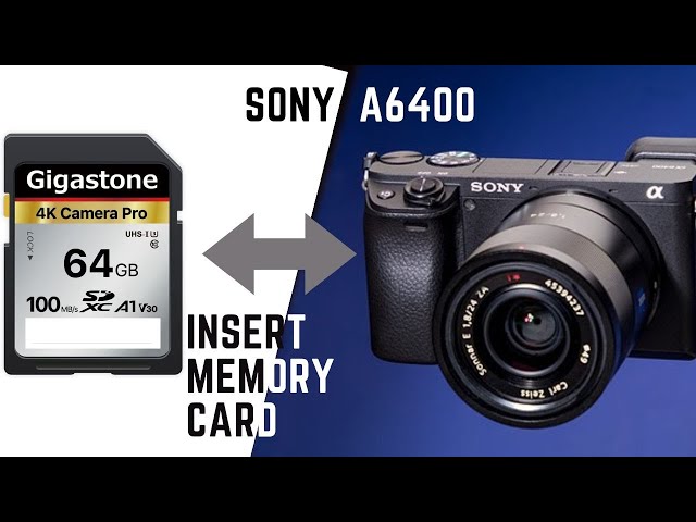 How to insert the memory card in Sony a6400