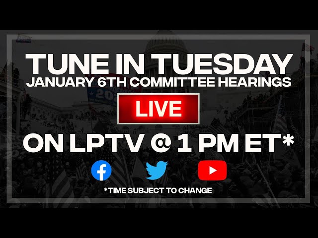 TUES. AT 1 PM ET: The January 6th Cmte Hearings continue. Watch live w/ The Lincoln Project here.