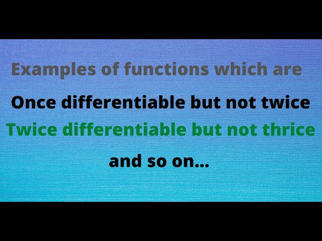 Math Interview Question # 5: Sequence of functions which are differentiable but not differentiable.