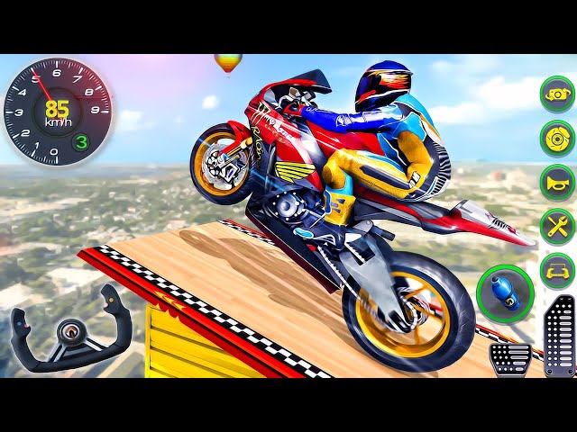 Mega Ramp Bike Stunts 3D - Motocross Bike Motor Impossible Dirt Racer - Android GamePlay #3