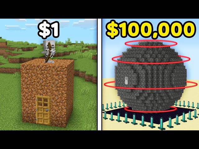 $1 vs $100,000 Minecraft Base