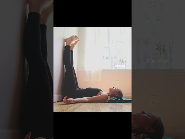 Legs Up The Wall  - Foundations of Yoga | legs up the wall pose | Shanavtube | leg up on wall