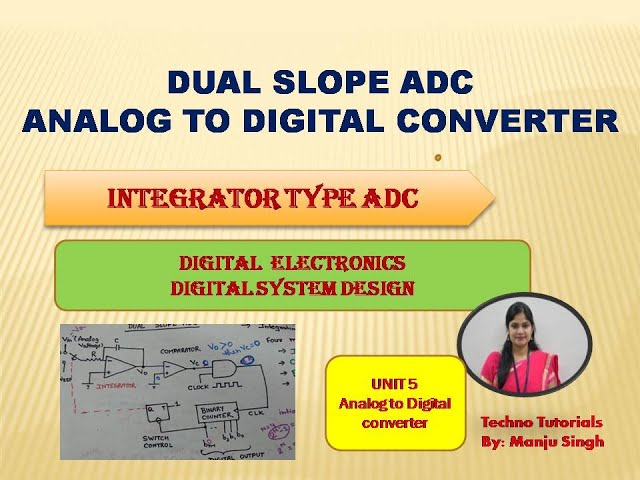 U5 L5 | Dual Slope  Analog to Digital Converter | Integrator Type ADC | Dual slope ADC in hindi