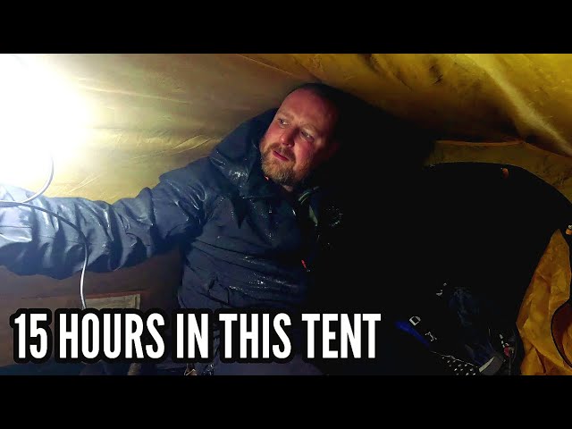 TENT CAMPING in the rain with a YELLOW WEATHER WARNING ⚠️.