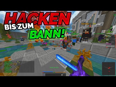 AUF GOMME HACKEN BIS ZUM BANN! - Let's Hack Minecraft QSG, Bedwars, Skywars, Gungame (Xanax)