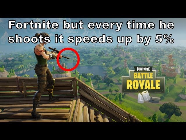 Fortnite but every time he SHOOTS it gets 5% faster