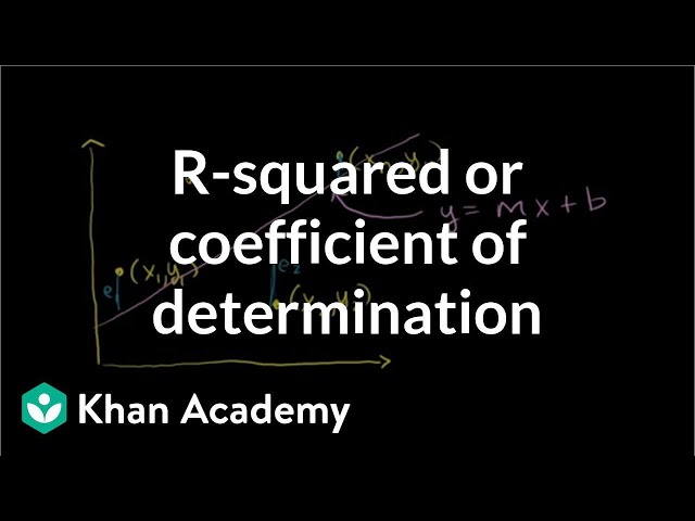R-squared or coefficient of determination | Regression | Probability and Statistics | Khan Academy