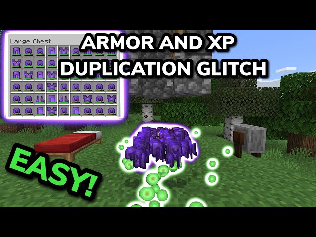 SIMPLE 1.17 ARMOR AND XP DUPLICATION GLITCH in Minecraft Bedrock (MCPE/Xbox/PS4/Nintendo Switch/PC)