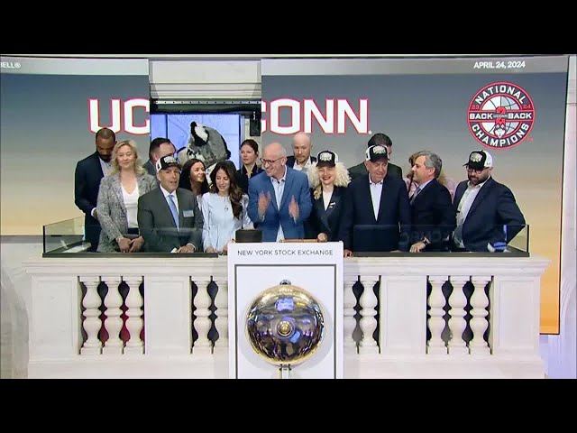 UConn rings the bell at the New York Stock Exchange
