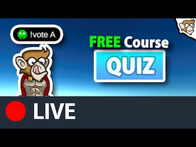 Live Chat Quiz! Join and Answer Qs from my FREE Course (Unity Tutorial)