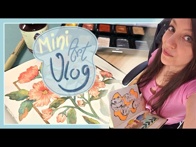 ART VLOG ☆ Drawing in my Sketchbook  & Unboxing new Art Materials ☆ cozy Music & unboxing Sounds