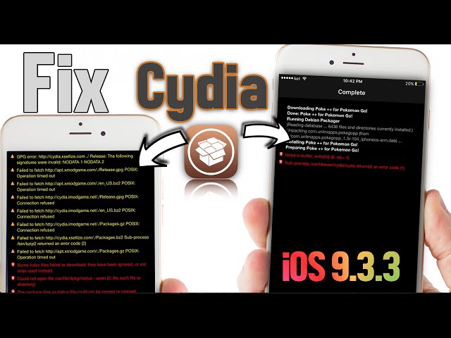 Fix Cydia Error Messages iOS 9.3.3 - 10.2 Jailbreak