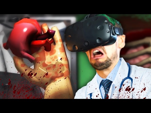 THAT'S NOT SUPPOSED TO BE THERE! | Surgeon Simulator VR #1 (HTC Vive Virtual Reality)