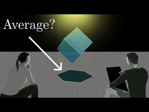 Alice, Bob, and the average shadow of a cube
