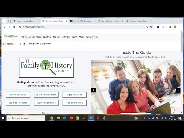 United States Research with The Family History Guide – Bob Taylor (14 March 2024)