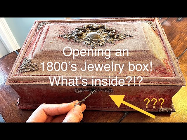 Opening an 1800's Jewelry Box! estate sale finds!