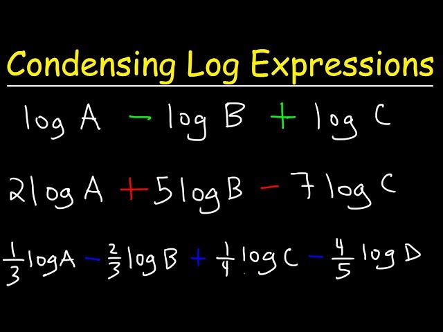 Condensing Logarithmic Expressions