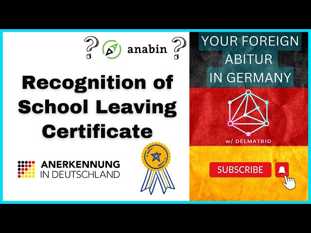 Recognition of School Leaving Certificate in Germany (foreign Abitur for Ausbildung)