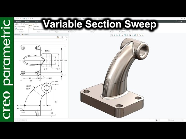 Variable section sweep in Creo Parametric
