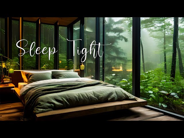 Rainy Day At Cozy Forest Room Ambience ⛈ Soft Rain in Woods for Deep Sleep, Sleep Tight #8