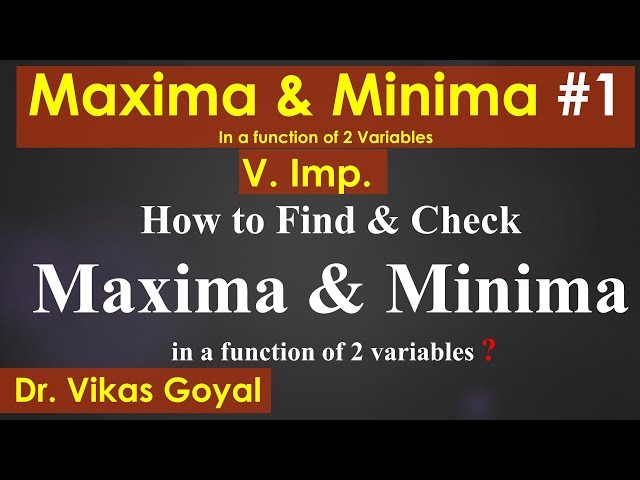 Maxima & Minima #1 of Two Variables in Hindi (M.imp) | Engineering Mathematics