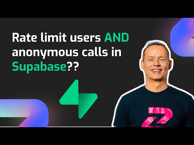 Rate limit your supabase API by users AND anonymous traffic?