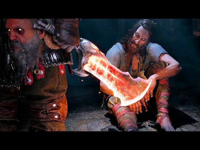 God of War Ragnarök Kratos Saves Tyr From Odin Cutscene (PS5) 4K Ultra HD 2022