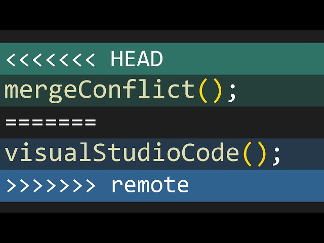Resolve Merge Conflict in Visual Studio Code