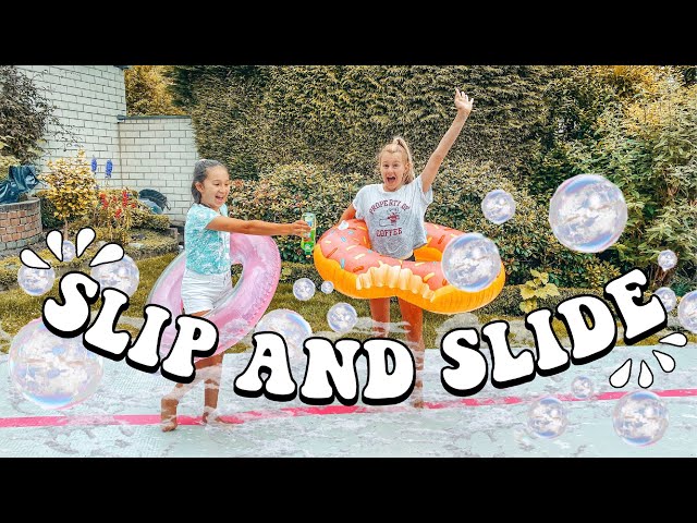SLIP -N- SLIDE CHALLENGE AUF DER AIRTRACK *funny | MaVie Noelle Family