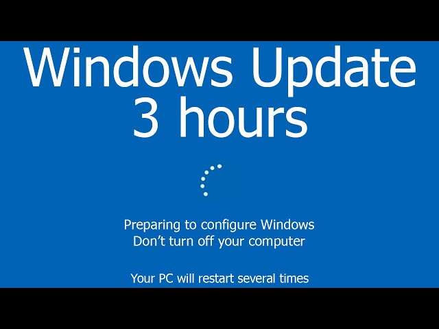 Windows Update Screen 3 hours REAL COUNT in 4K UHD !