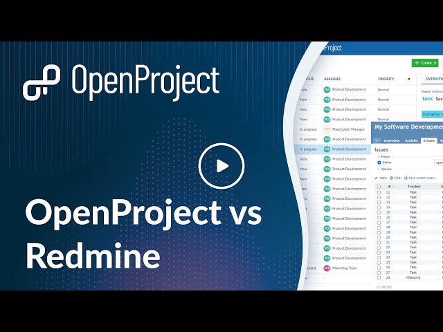 OpenProject vs Redmine - a comparison of the two open source project management software