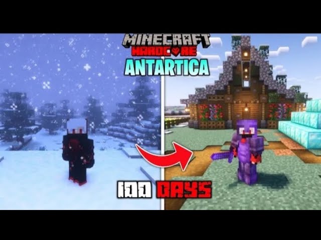 I Survived 100 Days In ANTARTICA In Minecraft Hardcore |×_Harsh_Gamer_×