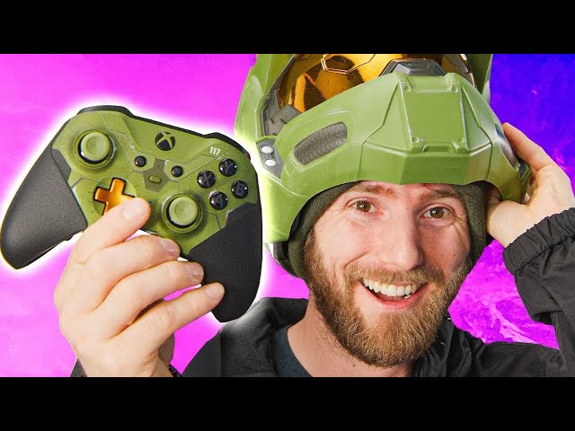 I WORE Master Chief's Helmet! - Xbox Elite Series 2 Halo Infinite Limited Edition Controller