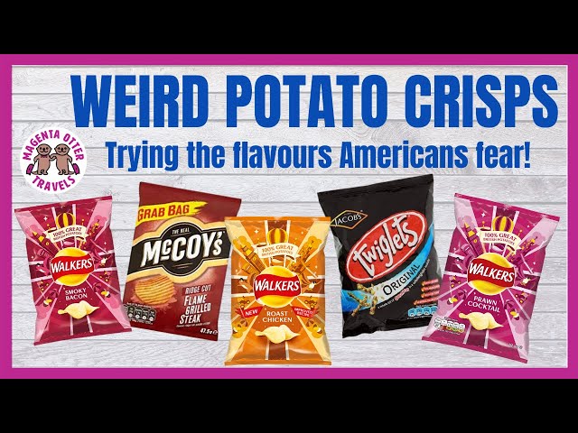 Tasting Weird UK Potato Crisps & Snacks (American Eats English Potato Crisps)
