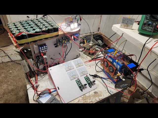 Pulse Motor sending power back to the input batteries first test run . I'm impressed