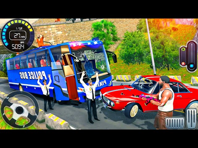Police Bus Rescue Driving Simulator - US Prisoner Bus Transporter Driver 3D - Android GamePlay #3