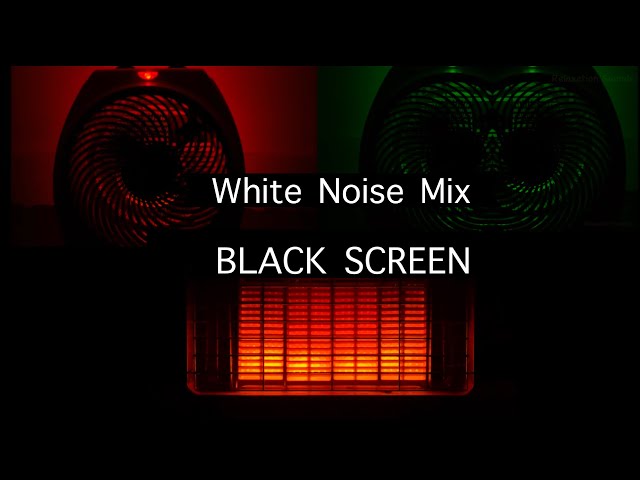 Fan Heater White Noise Mix to help you Sleep | Black Screen Sleep Sound