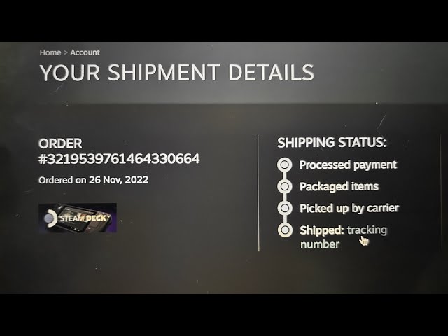 How To Check Steam Deck Order / Shipping Status!