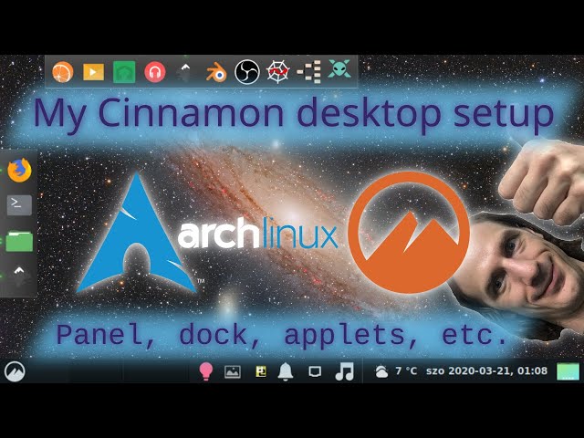 My Cinnamon Desktop setup on Arch Linux (Theming, panels, docks, shortcuts, etc.)
