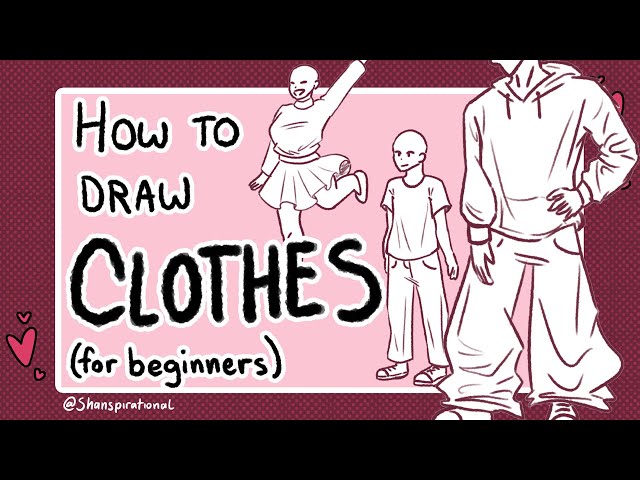 How To Draw Basic Clothes (including Folds/Skirt/Hoodie)