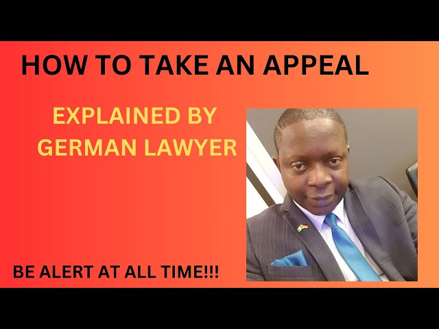 HOW TO TAKE AN APPEAL