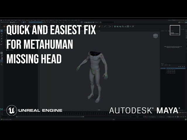 Can't fix headless Epic Metahuman in the Autodesk Maya rig file ? Check out the quick and easy fix!!