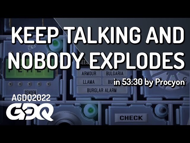 Keep Talking and Nobody Explodes by Procyon in 53:30 - AGDQ 2022 Online