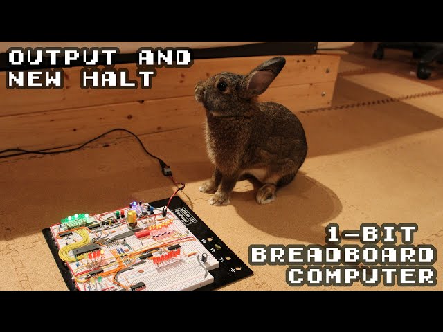 1-Bit Breadboard Computer P.05 – Output Using a 74HC259 and a New Halt Design