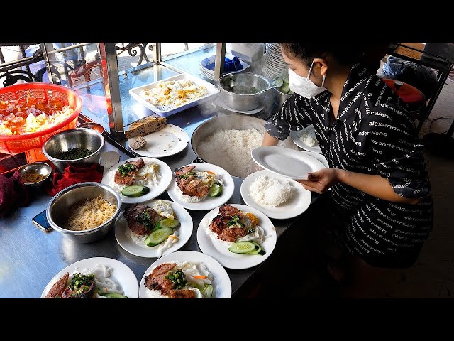South Vietnam's representative food (Com Tam) for only 1$ - Asian street food